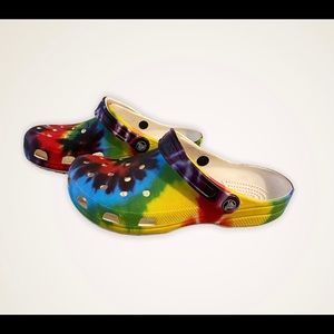 Tie Dye Crocs Shoes Women 10 Mens 8